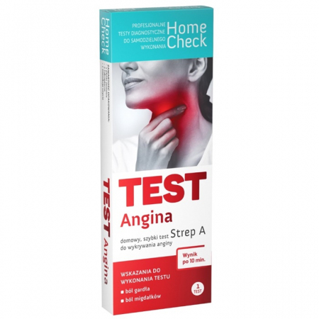 Test Angina Strep A szybki domowy test do wykrywania anginy, 1 szt.