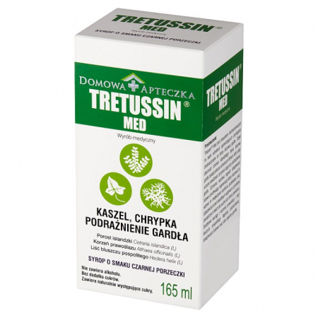 Tretussin Med syrop o smaku czarnej porzeczki na kaszel i chrypkę, 165 ml