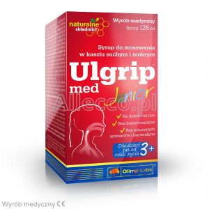 Ulgrip Junior med syrop malinowy 125 ml