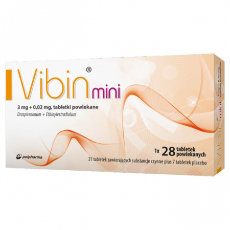 Vibin Mini 0,02 mg + 3 mg, 28 tabletek powlekanych