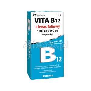 Vita B12 + kwas foliowy 30 tabletek do ssania