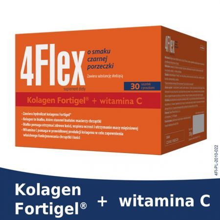 4 Flex Cassis + witamina C (smak czarnej porzeczki) 30 sasz.