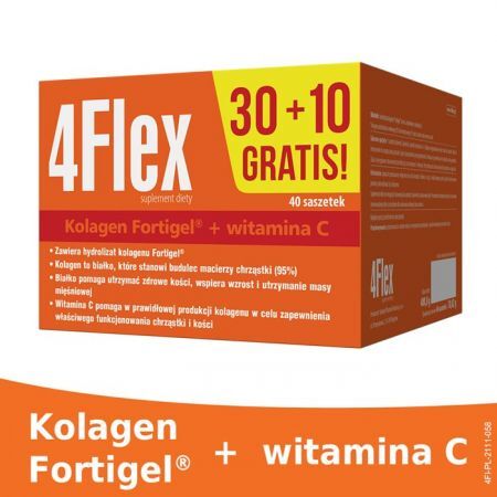 4 Flex + vitamina C 30 saszetek + 10 saszetek gratis!