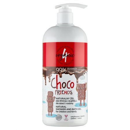 4Organic Żel do mycia i kąpieli dla dzieci i rodziny Choco 1l