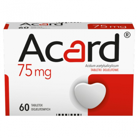 Acard 75 mg 60 tabletek dojelitowych