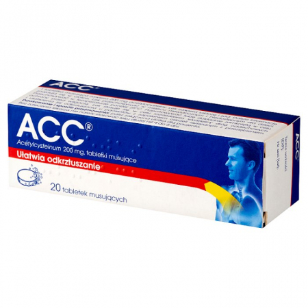 ACC MAX 200 mg 20 tabletek musujących / kaszel mokry
