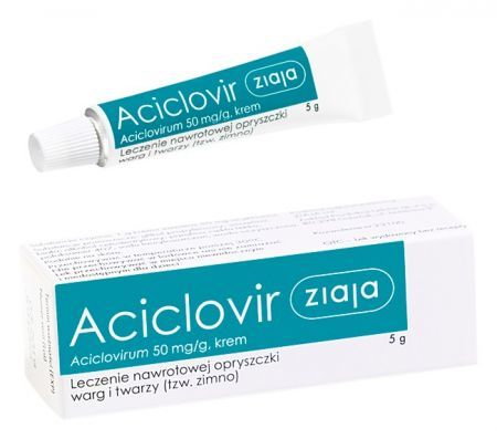 Aciclovir Ziaja 0,05g/g krem 5 g / Opryszczka
