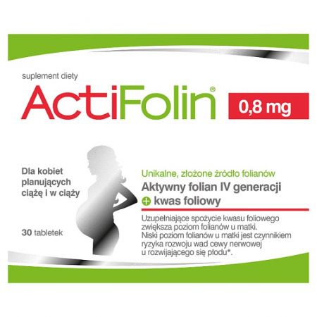 ActiFolin 0,8mg 30 tabletek powlekanych
