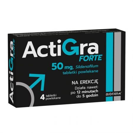 Actigra Forte 50 mg 4 tabletki powlekane