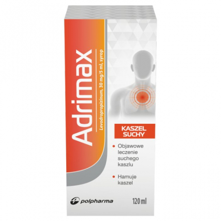 Adrimax 30 mg/5 ml syrop na suchy kaszel, 120 ml