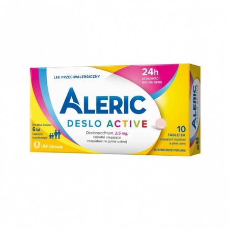 Aleric Deslo Active 2,5 mg tabletki na alergię i katar sienny, 10 szt.