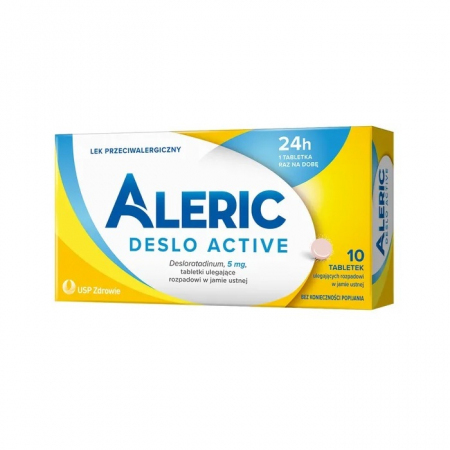 Aleric Deslo Active 5 mg 10 tabletek ulegających rozpadowi w jamie ustnej