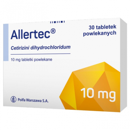 Allertec 10 mg, 30 tabletek powlekanych