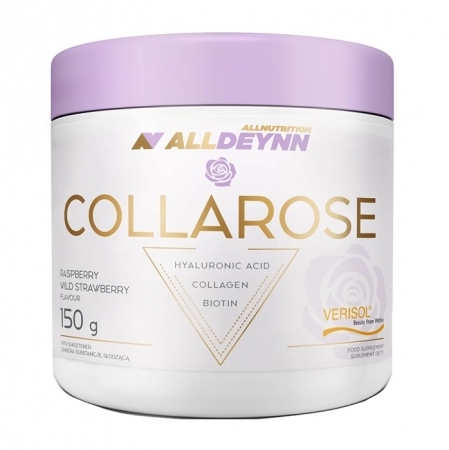 Allnutrition Alldeynn Collarose malina-poziomka kolagen w proszku dla kobiet, 150 g