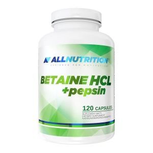 ALLNUTRITION Betaina  HCL + pepsin 120 kapsułek