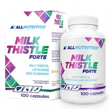 Allnutrition Milk Thistle Forte ostropest plamisty na wątrobę kapsułki, 100 szt.