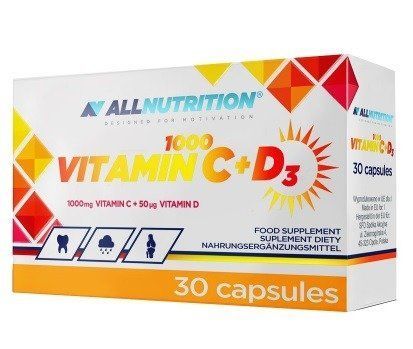 ALLNUTRITION Vitamin C 1000+D3 30 kapsułek