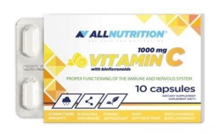 ALLNUTRITION Vitamin C 1000 mg + bioflawonoidy 10 kapsułek