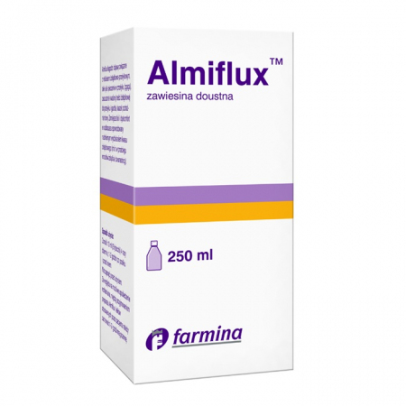 Almiflux zawiesina doustna na zgagę i refluks żołądkowo-przełykowy, 250 ml