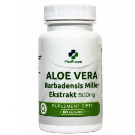 Aloe Vera Barbadensis Miller ekstrakt 500 mg 60 kapsułek