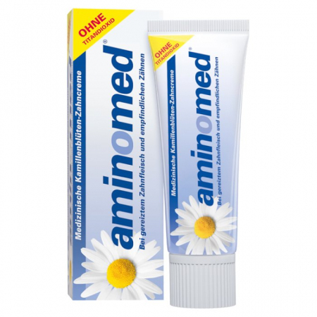 Aminomed rumiankowa pasta do wrażliwych zębów i dziąseł z fluorem, 75 ml
