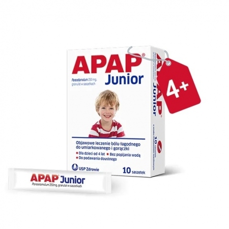 Apap Junior 250 mg 10 saszetek do rozpuszczania w jamie ustnej