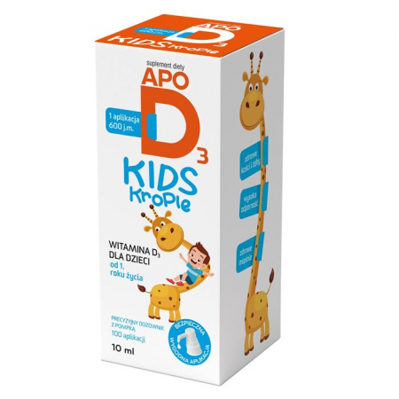 ApoD3 Kids Krople z witaminą D dla niemowląt i dzieci od 1. dnia życia, 10 ml