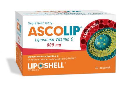 Ascolip Liposomal Vitamin C (smak wiśniowy) 30 saszetek żelu z witaminą C