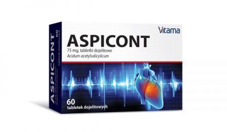 Aspicont 75 mg 60 tabletek dojelitowych