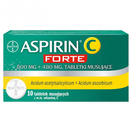 Aspirin C Forte 10 tabletek musujących / Przeziębienie