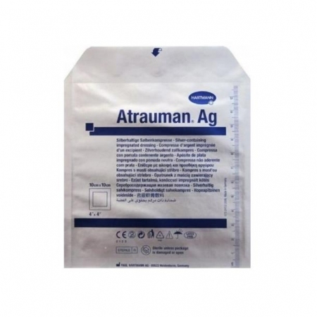 Atrauman Ag opatrunek leczniczy z maścią ze srebrem 10 cm x 10 cm, 1 szt.