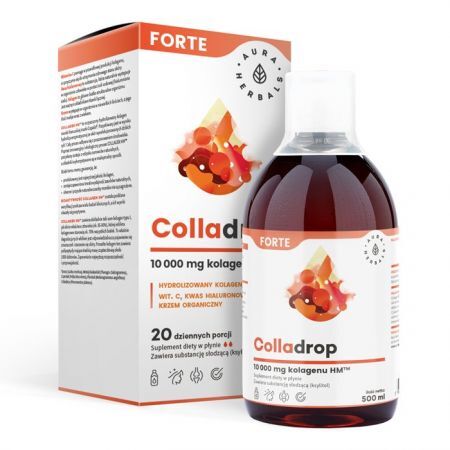 Aura Herbals Colladrop Forte kolagen morski 10000 mg płyn 500 ml