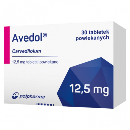 Avedol 12,5 mg, 30 tabletek powlekanych