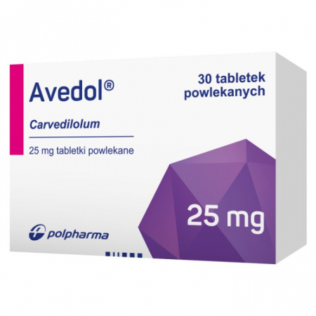 Avedol 25 mg 30 tabletek powlekanych