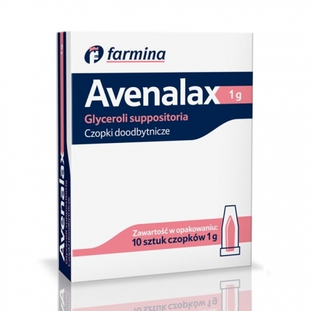 Avenalax Czopki glicerynowe 1 g 10 czopków
