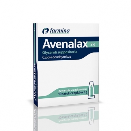 Avenalax Czopki glicerynowe 2 g 10 czopków