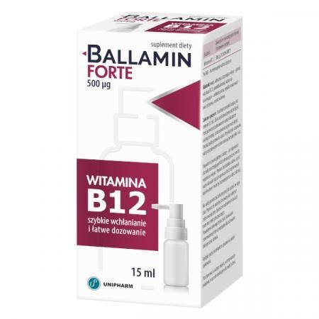 Ballamin Forte Aerozol Doustny 15 Ml Witamina B12