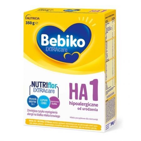 Bebiko Extra Care HA 1 Specjalistyczne hipoalergiczne mleko początkowe od urodzenia 350 g