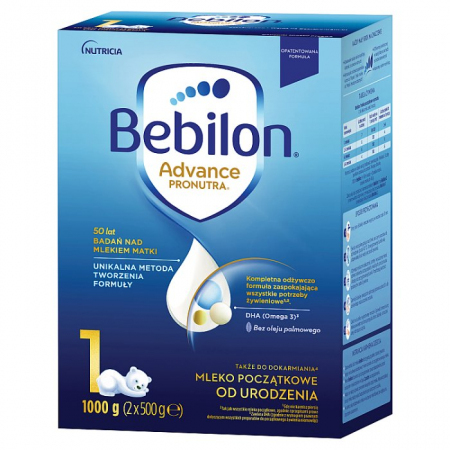 Bebilon 1 Advance Pronutra Mleko początkowe od urodzenia 1000 g