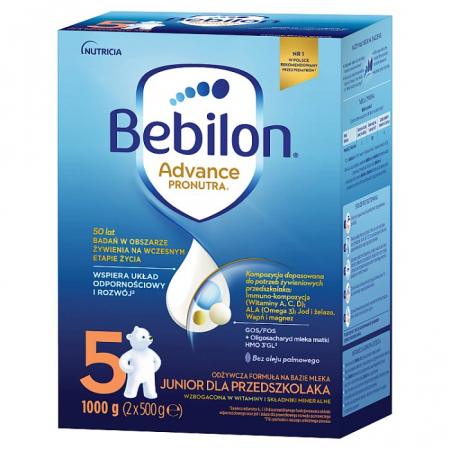 Bebilon 5 Advance Pronutra Junior odżywcza formuła na bazie mleka dla przedszkolaka 1000 g