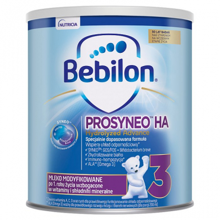 Bebilon Prosyneo HA 3 mleko modyfikowane po 1. roku życia, 400 g