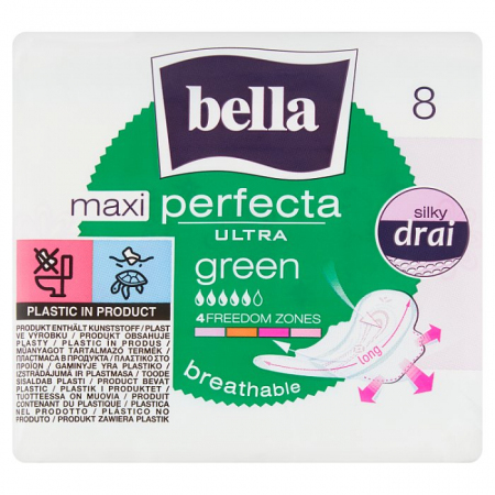 Bella Perfecta Ultra Maxi Green Podpaski ze skrzydełkami 8 szt