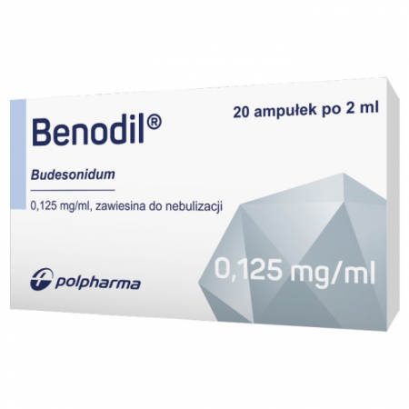 Benodil  0,125 mg/ml 20 ampułek,zawiesina do nebulizacji