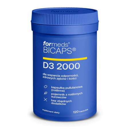 Bicaps D3 2000 IU kapsułki z witaminą D3 ForMeds, 120 szt.