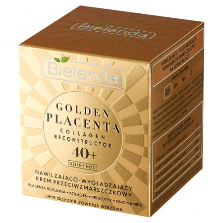 BIELENDA Golden Placenta Nawilżająco – wygładzający krem przeciwzmarszczkowy 40+ 50 ml