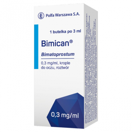 Bimican 0,3 mg/ml 1 butelka po 3 ml krople do oczu