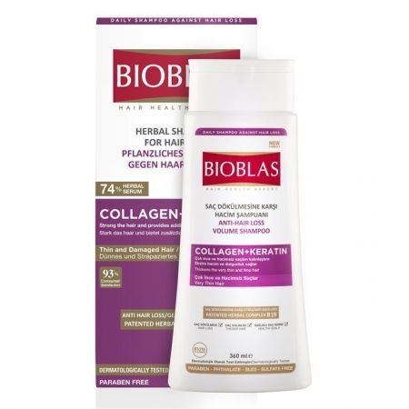 Bioblas Kolagen+Keratyna Szampon ziołowy przeciw wypadaniu włosów 360 ml