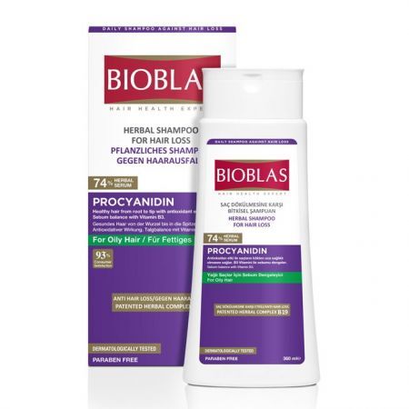 Bioblas Szampon ziołowy przeciw wypadaniu włosów (włosy przetłuszczające się) 360 ml