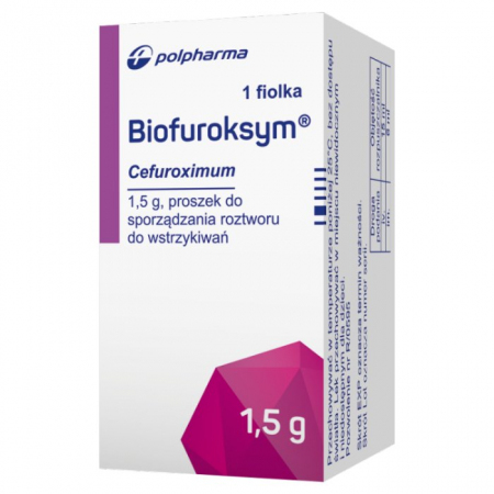 Biofuroksym 1,5 g 1 fiolka  proszek do sporządzania roztworu do wstrzykiwań