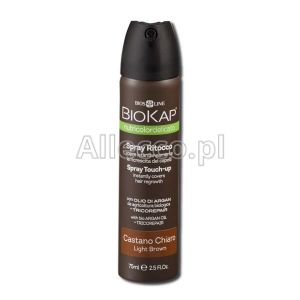 BIOKAP NUTRICOLOR DELICATO Spray na odrosty Touch-up (Light Brown - Jasny brąz) 75 ml / Koloryzacja włosów